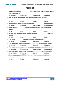 (Ambrosia) MCQ 08 without key (1 page)