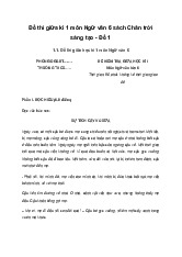 Đề thi giữa kì 1 môn Ngữ văn 6 sách Chân trời sáng tạo - Đề 1