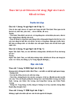 Soạn bài Lá cờ thêu sáu chữ vàng | Ngữ văn 8 sách Kết nối tri thức