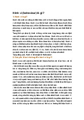Hành vi (behaviour) là gì ?