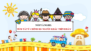 Bài giảng điện tử môn Ngữ văn 7 Bài 1 Tóm tắt ý chính do người khác trình bày | Chân trời sáng tạo