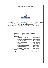 Xây dựng đề án phát triển Tổng công ty Du lịch Sài Gòn – TNHH MTV cho giai đoạn 2025 – 2030 | Bài tiểu luận giữa kỳ môn Quản trị chiến lược trong kinh doanh du lịch