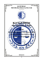 Bài tập nhóm Bộ não người - Cấu tạo và chức năng hoạt động môn Tâm lý học đại cương | Trường Đại học Luật Hà Nội