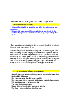 Nội dung ôn thi môn quản trị sản xuất vận hành