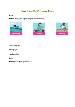 Giải Tiếng Anh lớp 4 Unit 5: Lesson Three | Family and Friends