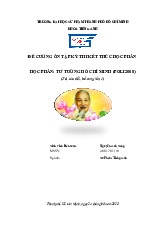 Đề cương ôn tập kỳ thi Tư tưởng Hồ Chí Minh - HK 1 môn Tư tưởng Hồ Chí Minh | Trường Đại học Sư phạm Thành phố Hồ Chí Minh