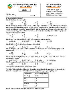 Đề ôn tập cuối kì 2 Toán 6 năm 2022 – 2023 trường TH & THCS Ngôi Sao Hà Nội