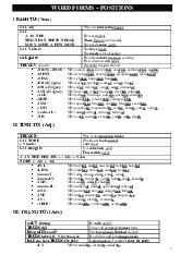 WORD FORMS – POSITIONS I. DANH TỪ