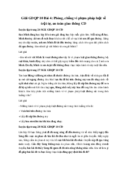 Giải GDQP 10 Bài 4 CD