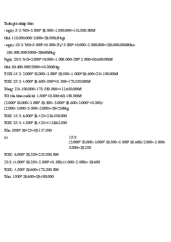 Tính giá nhập kho học phần Nguyên lý kế toán