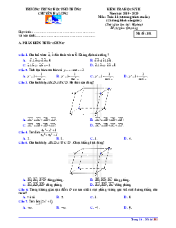 Đề thi học kỳ 2 Toán 11 năm 2019 – 2020 trường THPT chuyên Hạ Long – Quảng Ninh