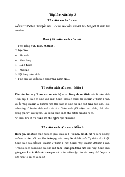 Viết đoạn văn ngắn tả cuốn sách của em, trong đó có hình ảnh so sánh | Tập làm văn lớp 3 Chân trời sáng tạo