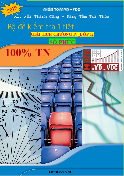 Bộ đề kiểm tra 1 tiết Giải tích 12 chương 4 (số phức) có đáp án