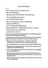 Bài tập tổng  hợp 3 môn Nguyên lý kế toán   | Học viện Nông nghiệp Việt Nam