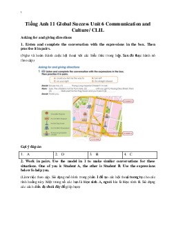 Giải Unit 6 Communication and Culture/ CLIL | Tiếng Anh 11 Global Success