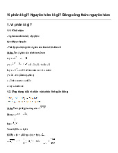 Vi phân là gì? Nguyên hàm là gì? Bảng công thức nguyên hàm | Toán 11