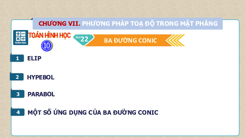 Giáo án Powerpoint bài 22 Ba đường conic sách Kết nối tri thức-Phần 3