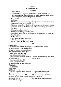 Giáo án Toán 1 - Tuần 6 | sách Cùng học để phát triển năng lực
