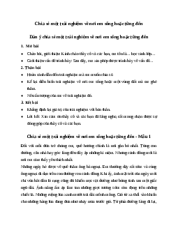 Văn mẫu lớp 6: Chia sẻ một trải nghiệm về nơi em sống hoặc từng đến (7 mẫu) | Kết nối tri thức