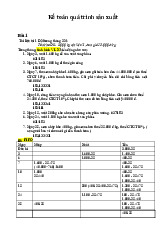 Bài tập thực hành Kế toán quá trình sản xuất môn Kế toán | Trường Đại học Bách Khoa Hà Nội