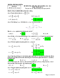 Đề thi giữa học kì 1 Toán 11 năm 2021 – 2022 trường THPT Đoan Hùng – Phú Thọ