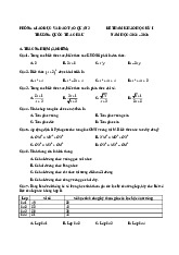 Đề tham khảo cuối kỳ 1 Toán 8 năm 2024 – 2025 phòng GD&ĐT Quận 3 – TP HCM
