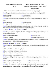 Đề thi thử tốt nghiệp THPT 2025 môn Giáo dục Kinh tế và Pháp luật bám sát đề minh họa - Đề 31