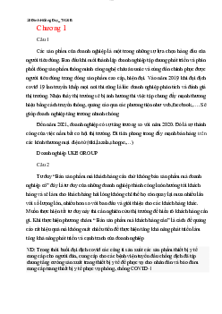 Bài tập Maketing căn bản 1 | Đại học Công Đoàn