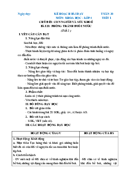 Giáo án Khoa học lớp 4 Tuần 30 | Chân trời sáng tạo