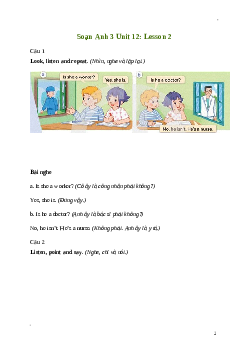 Giải Tiếng Anh lớp 3 Unit 12: Lesson 2 | Global Success