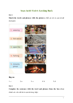 Giải Tiếng Anh 8 Unit 4: Looking Back | Kết nối tri thức