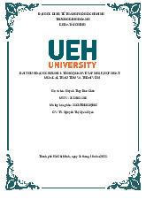 Bài thu hoạch chương 1: tổng quan về sáp nhập, hợp nhất;  mua lại, thâu tóm và thoái vốn môn Sáp nhập, mua lại và tái cấu trúc doanh nghiệp  | Trường Đại học Kinh tế Thành phố Hồ Chí Minh