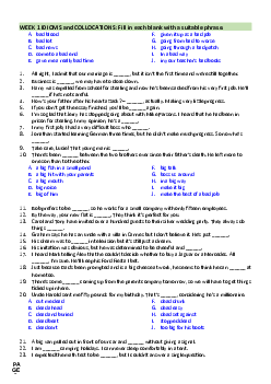IDIOMS and COLLOCATIONS