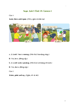 Giải Tiếng Anh lớp 3 Unit 19: Lesson 1 | Global Success