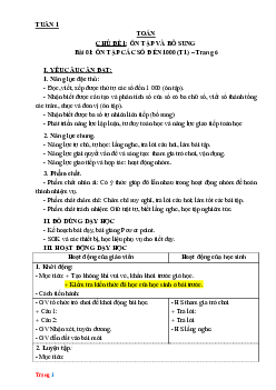 Giáo án Toán 3 Kết nối tri thức tuần 1