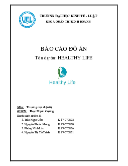 Dự án "Healthy Life" | Đại học Kinh tế - Luật