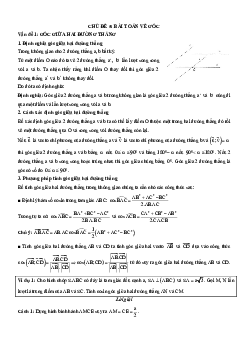 Bài toán về góc trong không gian