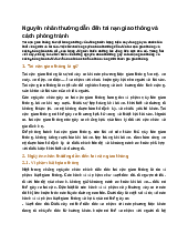 Nguyên nhân thường dẫn đến tai nạn giao thông và cách phòng tránh