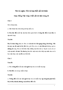 Soạn bài Nói và nghe: Tôi và bạn | Kết nối tri thức