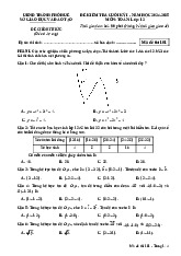 Đề kiểm tra cuối kỳ 1 Toán 12 năm 2024 – 2025 sở GD&ĐT TP Huế