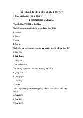 Đề thi học kỳ 1 môn Lịch sử & Địa Lý lớp 9 năm học 2024 - 2025 | Bộ sách Chân trời sáng tạo
