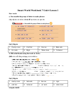 Smart World Workbook 7 Unit 4 Lesson 1
