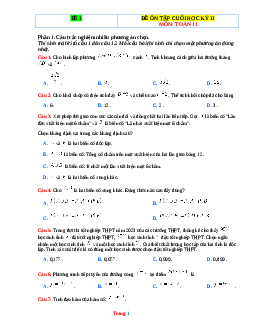 Tổng hợp Đề thi Học kỳ 2 Toán 11 sách Kết nối tri thức ( có lời giải)