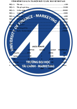 Tình hình tài sản của một đơn vị lúc đầu kì