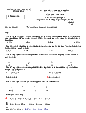 Trắc nghiệm Toán Xác Suất Thống Kê - Xác suất thống kê | Trường Đại học Kiến trúc Hà Nội