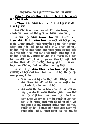 Kiến thức trọng tâm thi Tư tưởng Hồ Chí Minh | Trường Đại học Công nghệ, Đại học Quốc gia Hà Nội