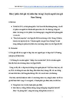 Phân tích giá trị nhân đạo trong Chuyện người con gái Nam Xương | Văn mẫu lớp 9