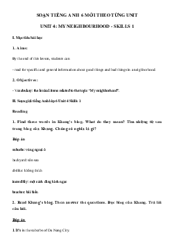 Tiếng Anh lớp 6 unit 4 Skills 1