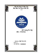 Đề Cương Ôn Tập Môn Triết học Mác-Lênin | Đại học Sư Phạm Hà Nội