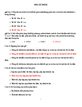 Ngân hàng câu hỏi trắc nghiệm lý hóa dược | Trường Đại học Y Dược, Đại học Quốc gia Hà Nội